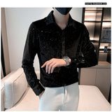 Men's Sequined Business Shirt
