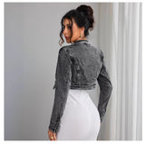 Women's Retro Short Denim Coat