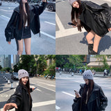 Ladies Vintage Biker Style Leather  Black or Brown