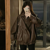 Ladies Vintage Biker Style Leather  Black or Brown