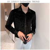Men's Sequined Business Shirt