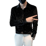 Men's Sequined Business Shirt