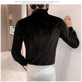 Men's Sequined Business Shirt