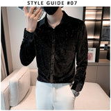 Men's Sequined Business Shirt