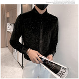 Men's Sequined Business Shirt