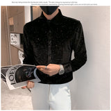 Men's Sequined Business Shirt