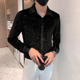 Men's Sequined Business Shirt