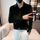 Men's Sequined Business Shirt